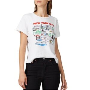 Re-done Boxy New York City Print Single Stitched T-shirt